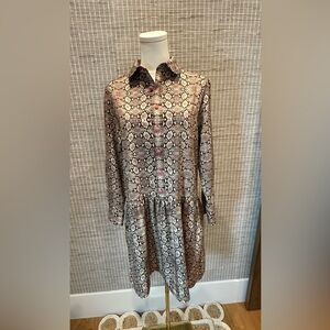 🤎 Smith & Quinn Snake Print Shirt Dress 🤎